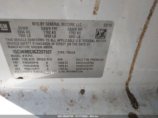 Chevrolet Silverado 1500 2lt 2016 1GCVKREC0GZ207307 Image 9