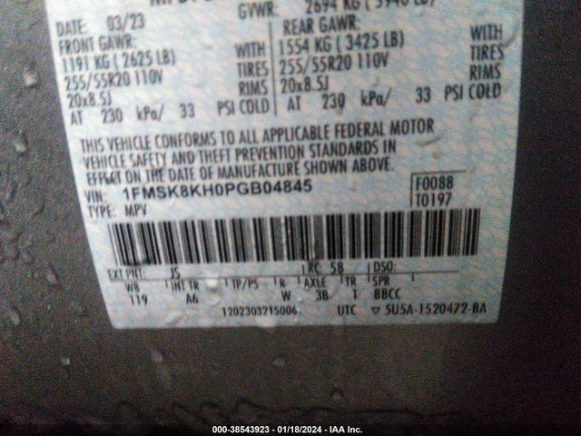 Ford Explorer St-line 2023 1FMSK8KH0PGB04845 Image 9