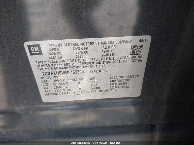 Chevrolet EQUINOX LS 2018 2GNAXHEV8J6165300 Image 9