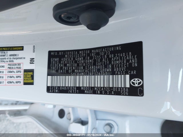Toyota Corolla Nightshade Edition 2024 5YFB4MCE2RP174151 Image 9