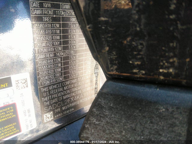 2019 JAGUAR F-PACE SADCL2FX4KA391885 Photo 8