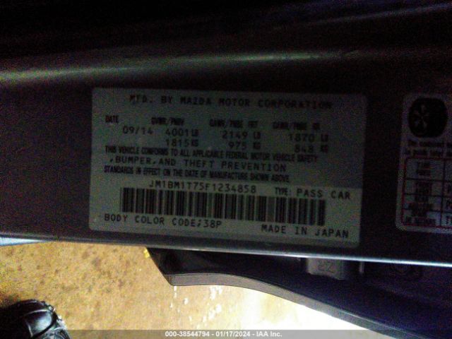 JM1BM1T75F1234858 Mazda Mazda3 I Sv