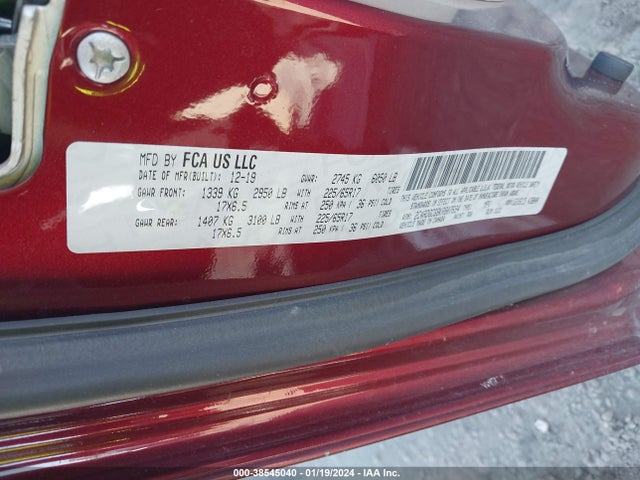 Dodge Grand Caravan Sxt 2019 2C4RDGCG8KR807694 Image 9