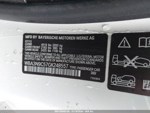 BMW 428i Xdrive 2016 WBA3N9C57GK248557 Image 9