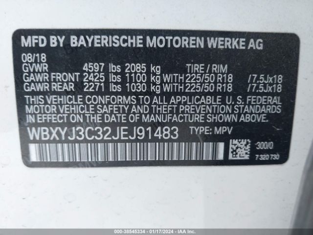 WBXYJ3C32JEJ91483 BMW X2 Sdrive28i