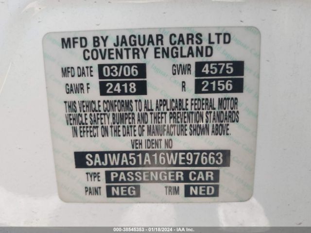2006 JAGUAR X-TYPE SAJWA51A16WE97663 Photo 8