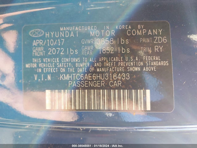 Hyundai Veloster Turbo R-spec 2017 KMHTC6AE6HU318433 Image 9