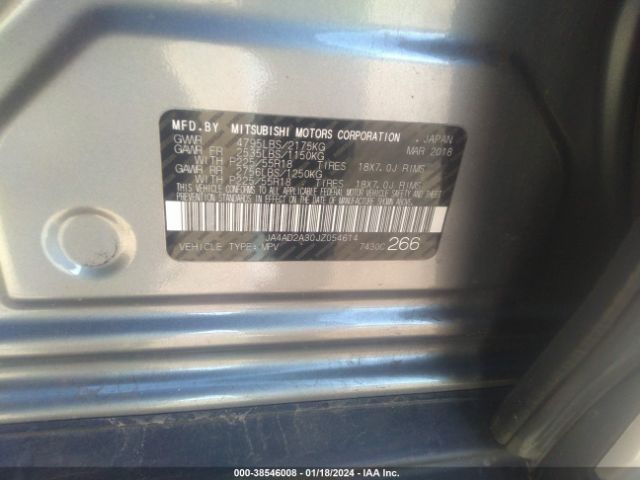 2018 MITSUBISHI OUTLANDER JA4AD2A30JZ054614 Photo 8