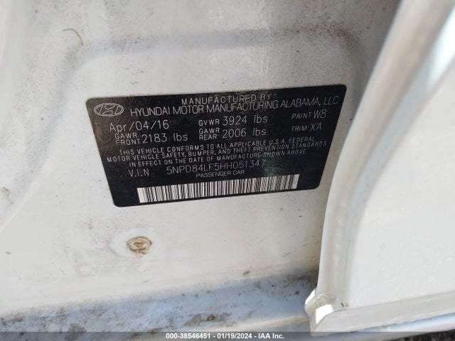 Hyundai ELANTRA SE 2017 5NPD84LF5HH051347 Image 9