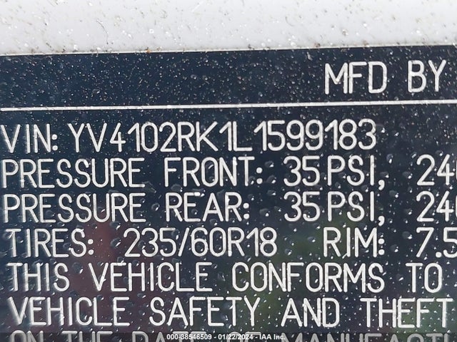 YV4102RK1L1599183 Volvo Xc60 T5 Momentum