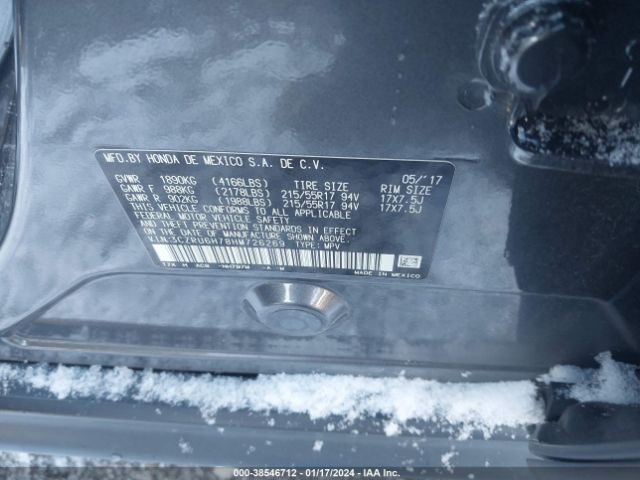 3CZRU6H78HM726269 Honda Hr-v Ex-l