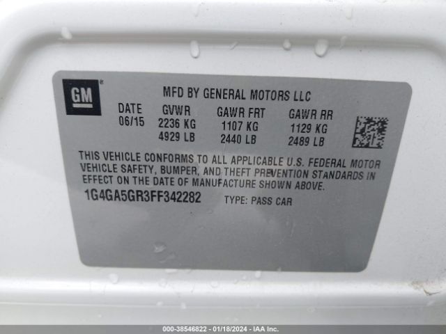 1G4GA5GR3FF342282 Buick Lacrosse