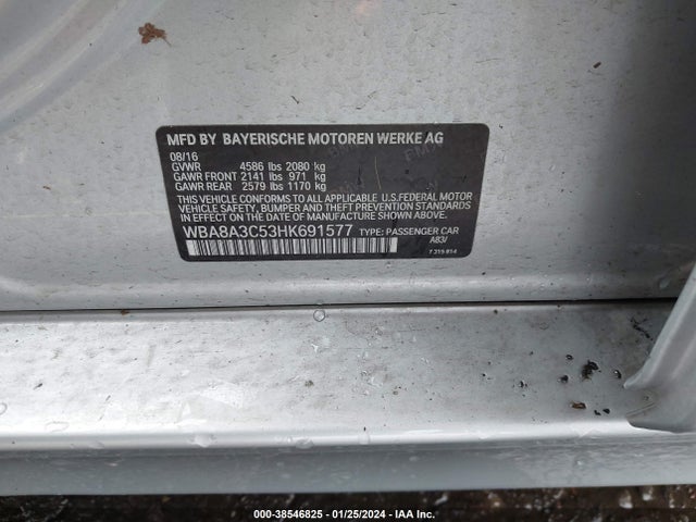 BMW 320i Xdrive 2017 WBA8A3C53HK691577 Image 9