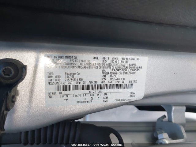 Ford FOCUS SE 2018 1FADP3FE8JL270505 Image 9