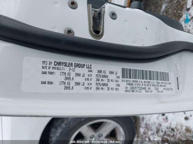 2012 RAM 1500 ST VIN: 1C6RD7KT7CS234485