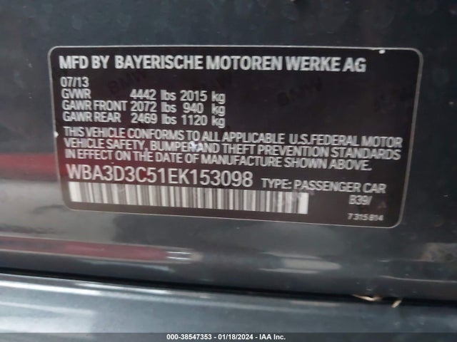 WBA3D3C51EK153098 BMW 328D