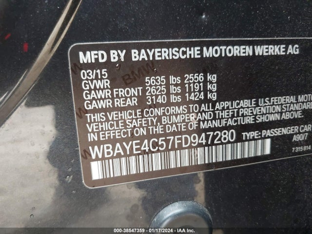 WBAYE4C57FD947280 BMW 740LI