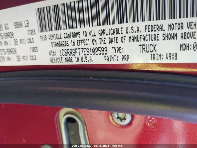RAM 1500 Express 2014 1C6RR6FT7ES102593 Image 9
