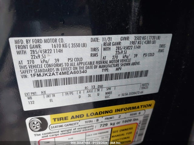 Ford Expedition Limited Max 2021 1FMJK2AT4MEA60340 Image 9