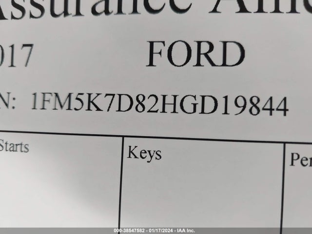 Ford EXPLORER XLT 2017 1FM5K7D82HGD19844 Image 9