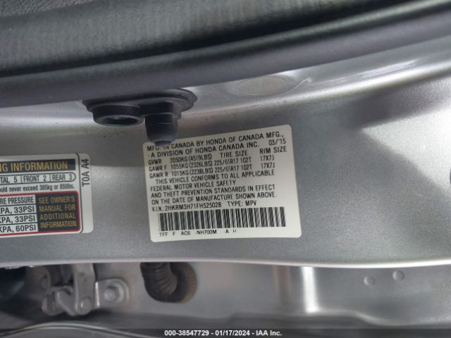 2HKRM3H71FH525028 Honda Cr-v Ex-l