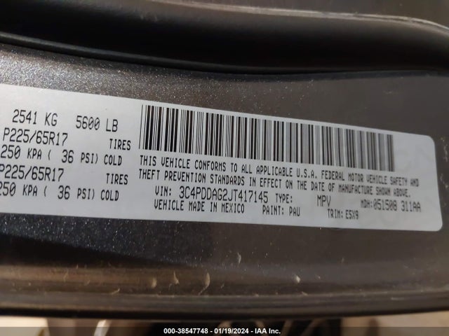 Dodge Journey Se Awd 2018 3C4PDDAG2JT417145 Image 9
