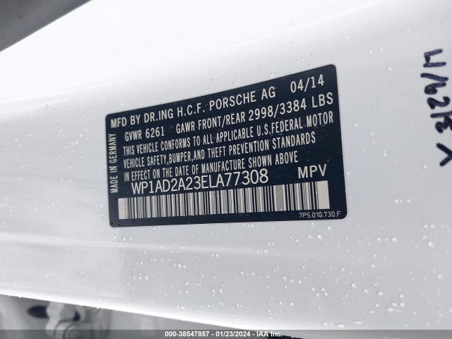 2014 PORSCHE CAYENNE WP1AD2A23ELA77308 Photo 8