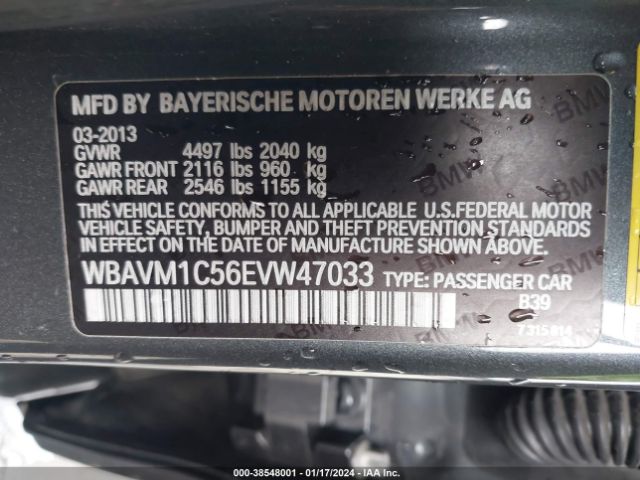 WBAVM1C56EVW47033 BMW X1 Sdrive28i