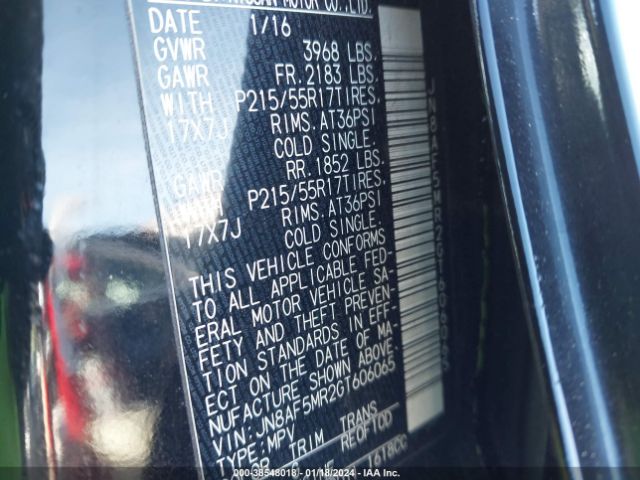 JN8AF5MR2GT606065 Nissan Juke Sl