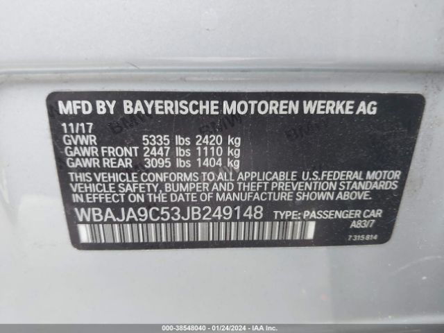 WBAJA9C53JB249148 BMW 530e Iperformance
