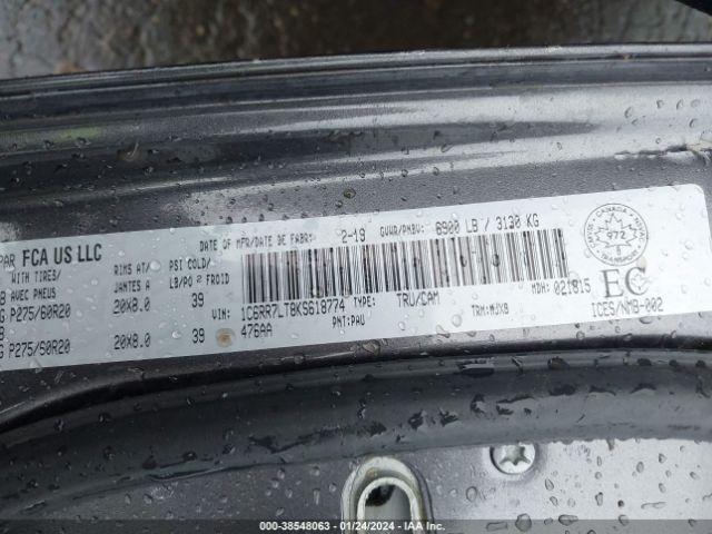 1C6RR7LT8KS618774 RAM 1500 Classic Slt