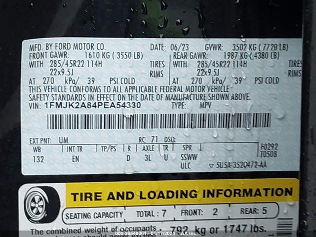 Ford Expedition Limited Max 2023 1FMJK2A84PEA54330 Image 9