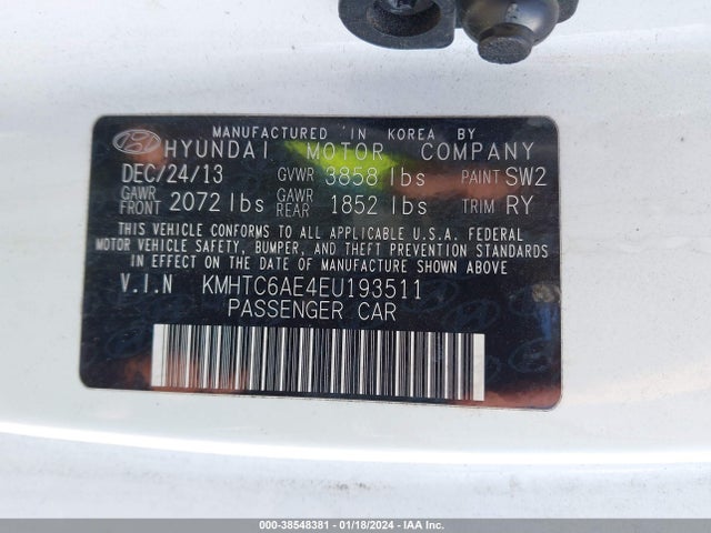 Hyundai Veloster Turbo W/black 2014 KMHTC6AE4EU193511 Image 9