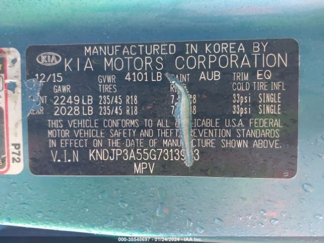 KNDJP3A55G7313963 KIA SOUL +