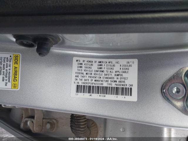 Honda Accord Sport 2015 1HGCR2F56FA203089 Image 9