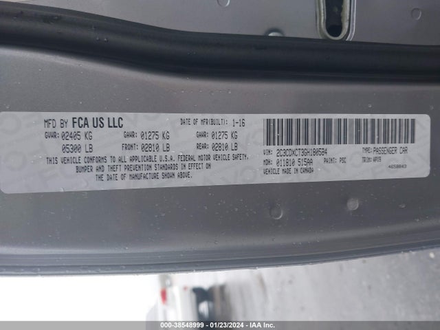 Dodge CHARGER R/T 2016 2C3CDXCT3GH180584 Image 9