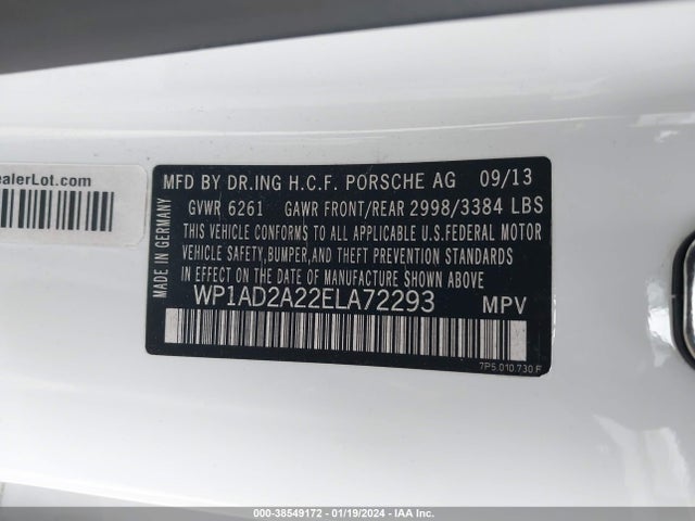 2014 PORSCHE CAYENNE WP1AD2A22ELA72293 Photo 8