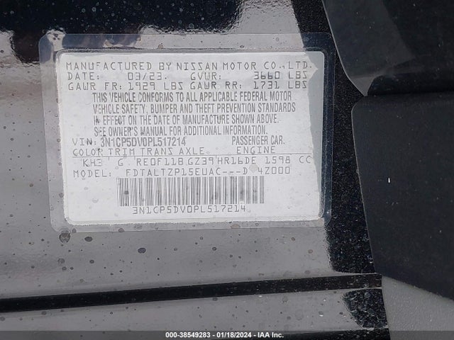 Nissan Kicks Sr Xtronic Cvt 2023 3N1CP5DV0PL517214 Image 9