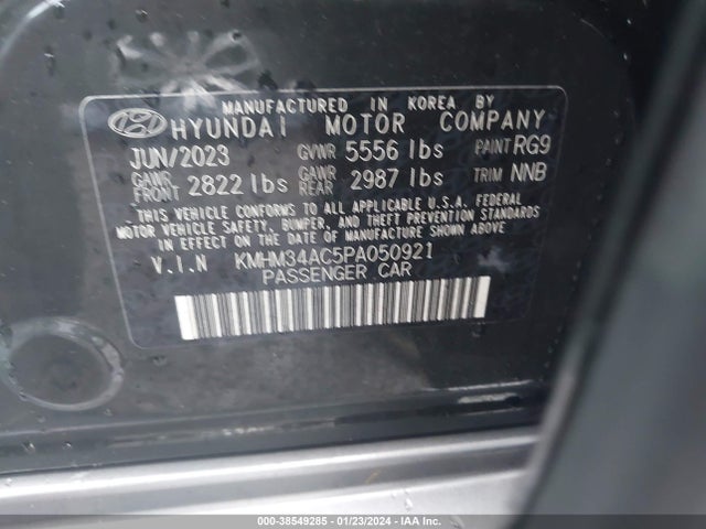 2023 HYUNDAI IONIQ 6 SEL VIN: KMHM34AC5PA050921
