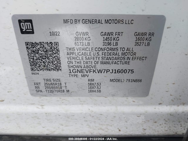 Chevrolet Traverse Awd Ls 2023 1GNEVFKW7PJ160075 Image 9