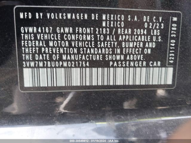 3VW7M7BU0PM021754 Volkswagen Jetta 1.5t Se