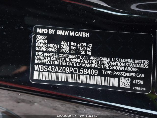WBS43AZ09PCL58409 BMW M4 Competition Xdrive