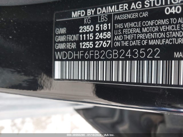 Mercedes-Benz E 400 2016 WDDHF6FB2GB243522 Image 9
