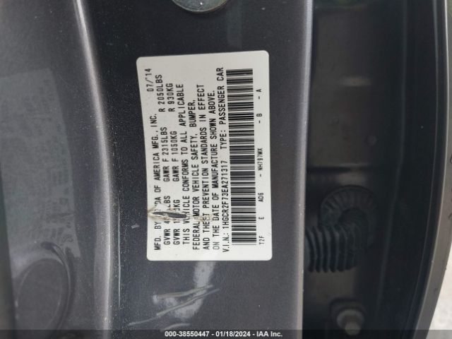 1HGCR2F73EA271317 Honda ACCORD EX