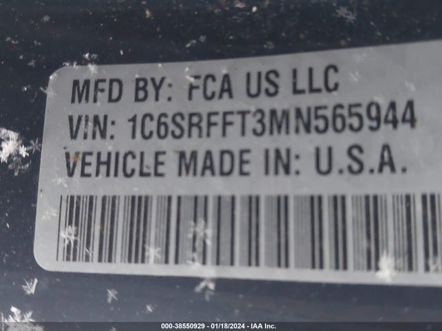 RAM 1500 Big Horn  4x4 5'7 Box 2021 1C6SRFFT3MN565944 Image 9
