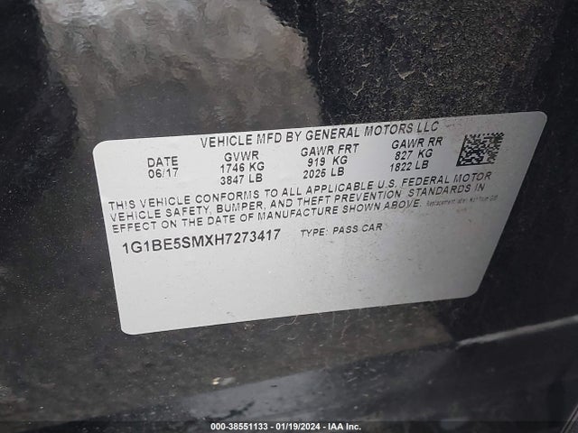 Chevrolet Cruze Lt Auto 2017 1G1BE5SMXH7273417 Image 9