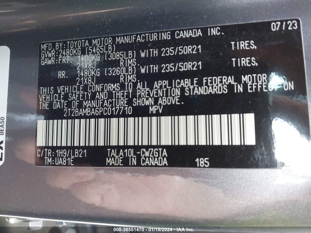 Lexus Rx 350 Premium Plus 2023 2T2BAMBA6PC017710 Image 9