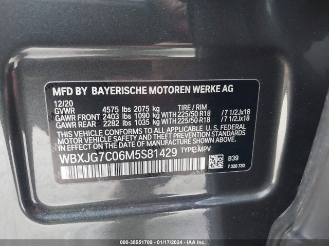 WBXJG7C06M5S81429 BMW X1 Sdrive28i