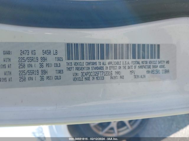 3C4PDCEG5FT712316 Dodge Journey R/t