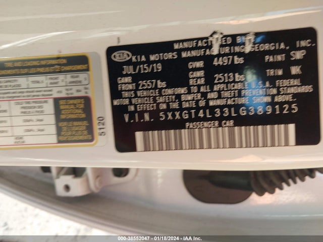 KIA Optima Lx 2020 5XXGT4L33LG389125 Image 9